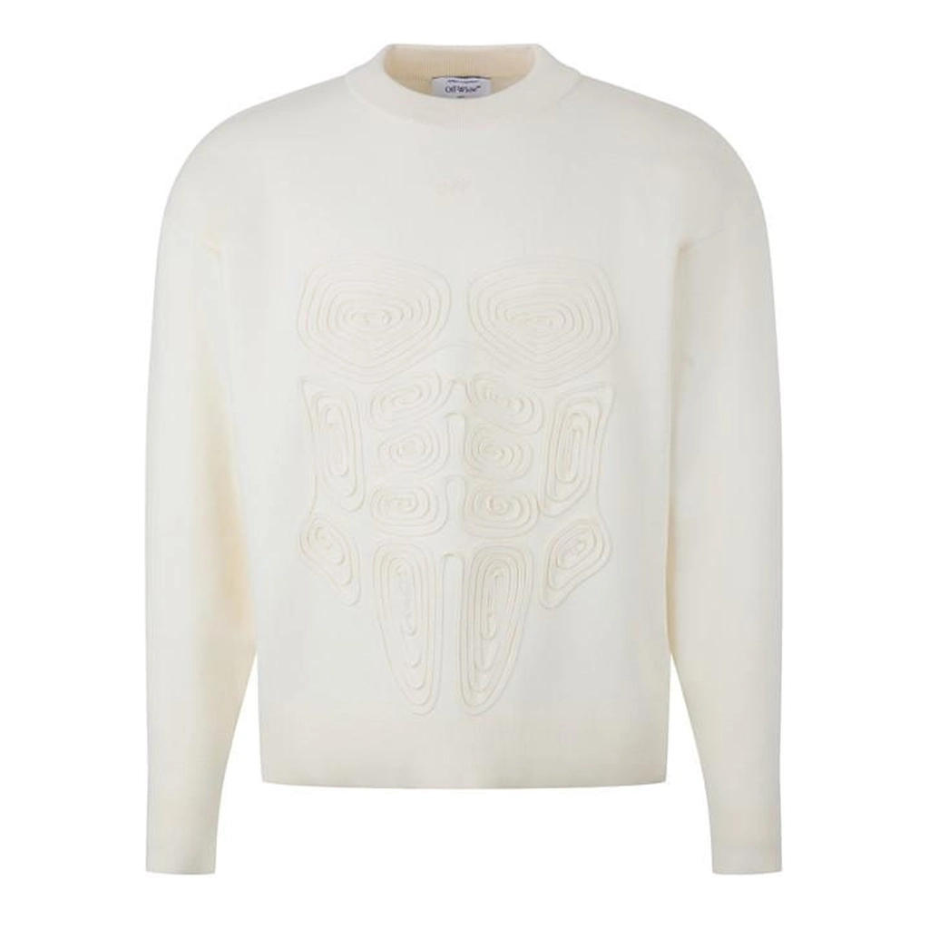 Off White Knit Crewneck Jumper